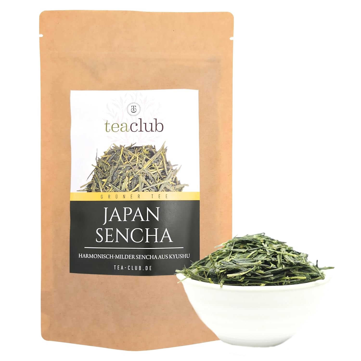 Thé vert japonais Sencha en vrac 100g, Thé vert japonais de Kyushu, variété d'arbuste Oku Midori, Thé vert Teaclub
