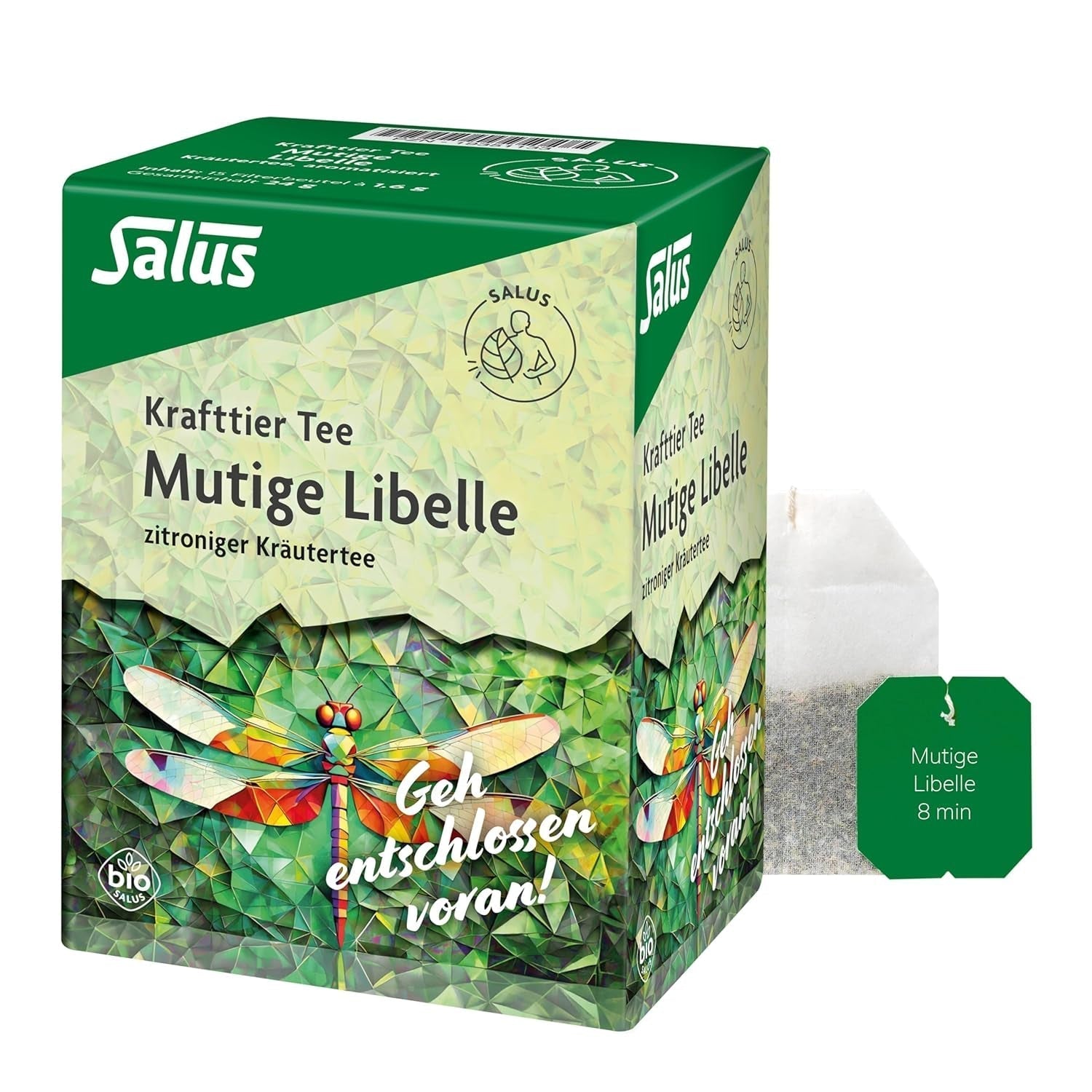 Salus - Thé Krafttier - Brave Dragonfly - 1X 15 sachets filtrants (24g) - Tisane au goût de citron - Au millepertuis - Aromatisée - Bio