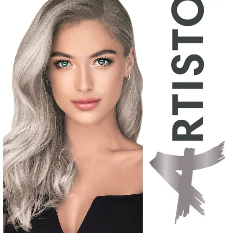 Color & Care Coloration permanente 120 ml, résultat professionnel, couvrant les cheveux gris, enrichie en complexes de soins huileux - Coloration longue durée (10.1 Blond cendré super clair) Teinture cheveux Naty Shop