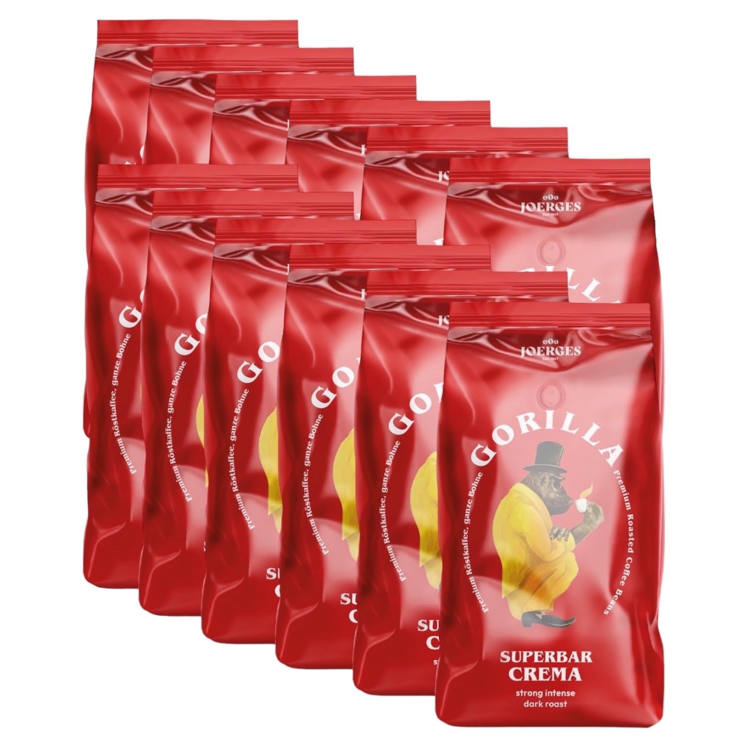 Gorilla Espresso Super Bar Cream 12 x 1kg, grains de café