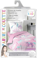 Literie licorne avec taie d'oreiller, literie en coton - enfant Naty Shop