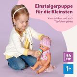 Poupée bébé Baby Born Lena (Fille) - 36 cm - 7 fonctions, accessoires et matelas inclus - Fonctionne entièrement sans piles - Convient aux petits enfants à partir de 1 an