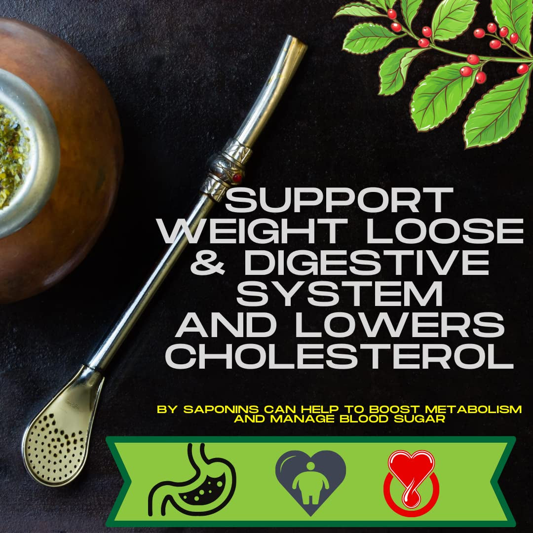 Service à thé à la caféine Mate Energy | Thé énergétique Yerba Mate Taragui 500 g | Thé Caféine Mate | Alternative aux boissons caféinées et énergisantes | Thé Yerba Mate aux feuilles entières 1 kg