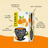 CUPPER Thé aux Fruits Bio "Infusion Orange & Citron", 20 sachets de thé non blanchis, bio, commerce équitable