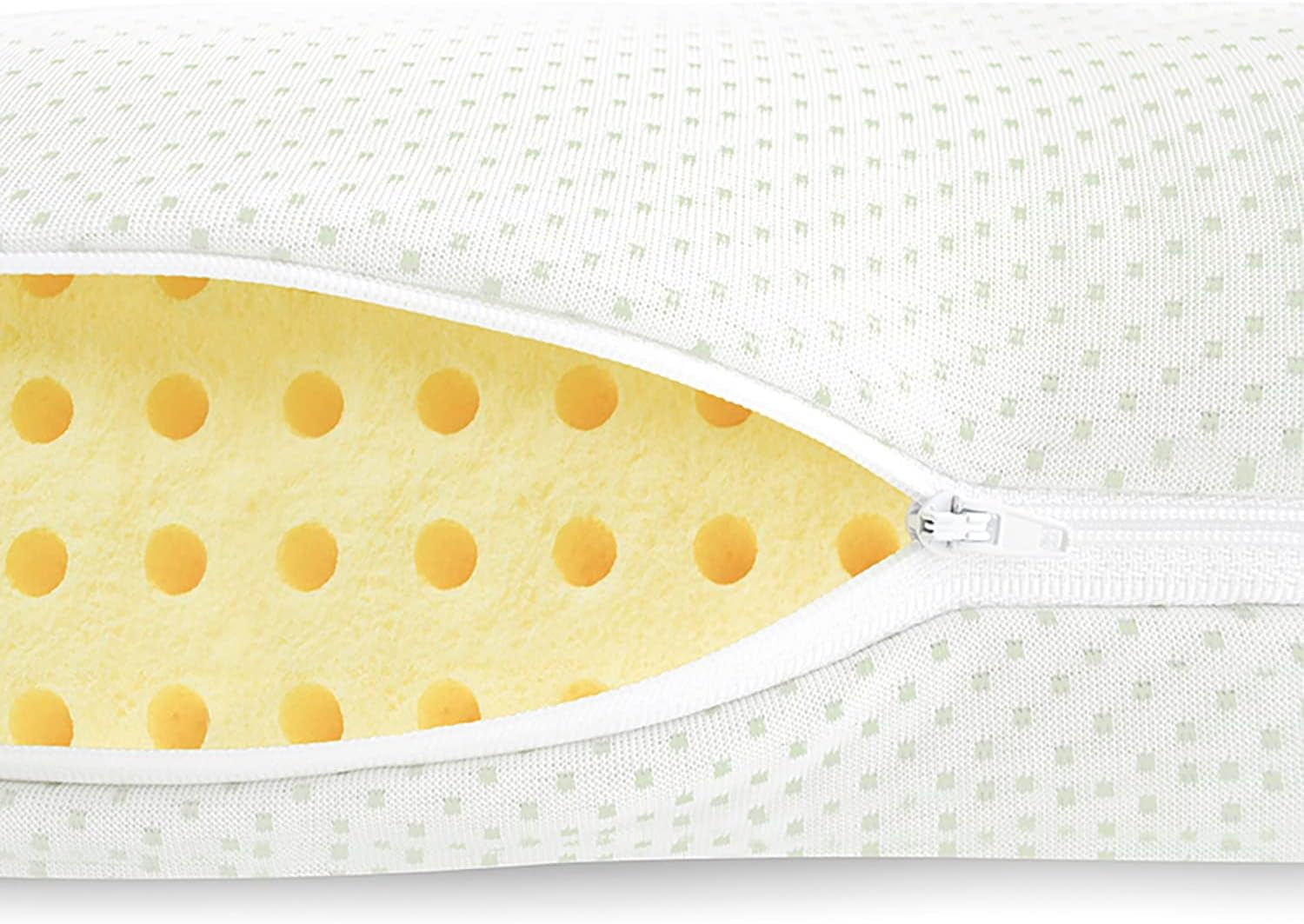 Oreiller ergonomique Mister Sandman 40 x 80, oreiller cervical avec taie d'oreiller à l'aloe vera, oreiller visco parfait pour les dormeurs sur le ventre, sur le dos et sur le côté, oreiller en mousse à mémoire de forme, oreillers orthopédiques cervicaux Naty Shop