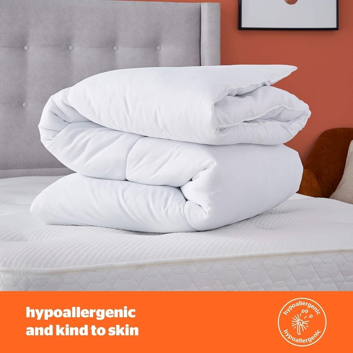 Silentnight so Snug 534222GE Couette pour lit King Size, 15 Tog, chaude, confortable, épaisse, hypoallergénique et lavable en machine, blanche, couettes et couettes pour lit King Size Naty Shop
