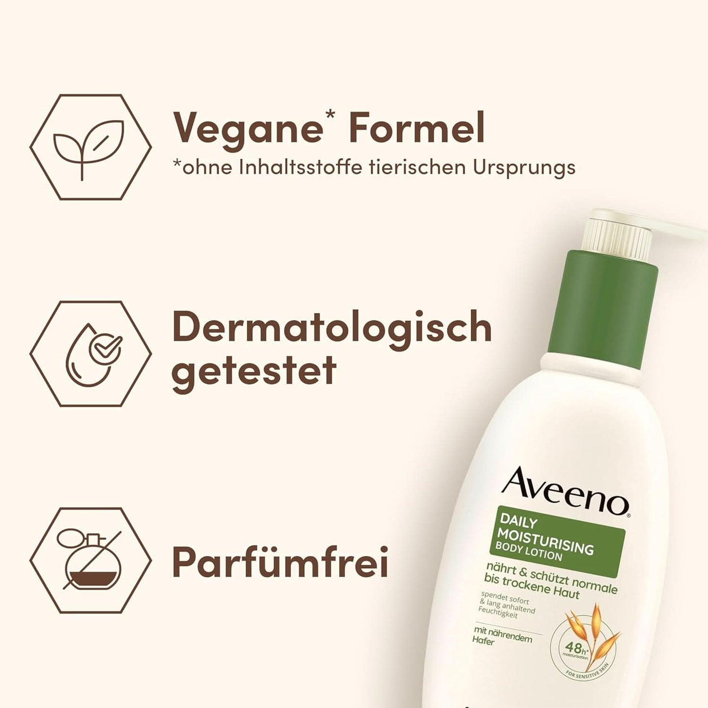 Lotion corporelle hydratante quotidienne Aveeno, 300 ml Cosmétiques et beauté Naty Shop