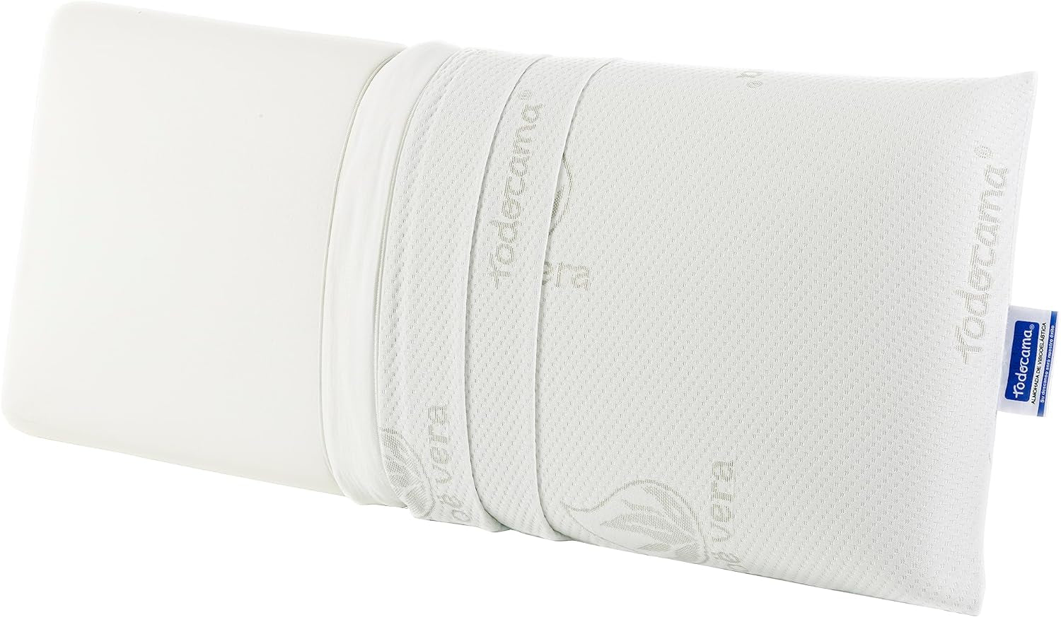 Todocama - Oreiller à mémoire de forme, aloe vera, 2 pièces, 70 cm, blanc Oreillers standards Naty Shop