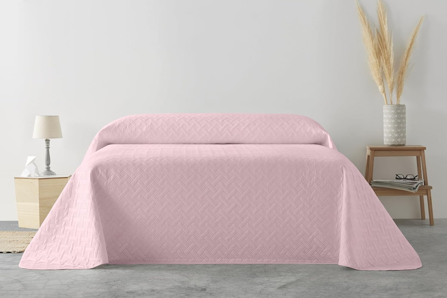 LISO - Couvre-lit pour 105 Cm - Couvre-lit Bouti - Printemps et été - 200X260 Cm - Lits et Couvertures Rose Besuche den Degrees home-Store