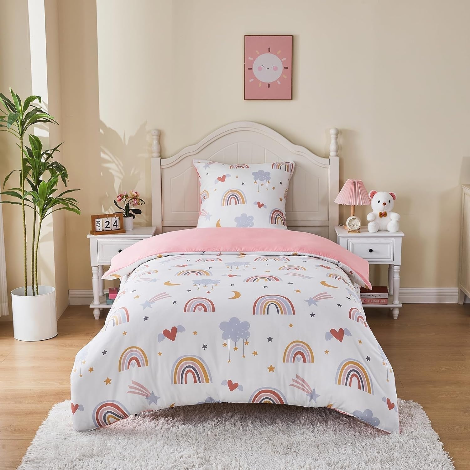 Linge de lit enfant, Arc-en-ciel, microfibre Linge de lit - enfant Naty Shop