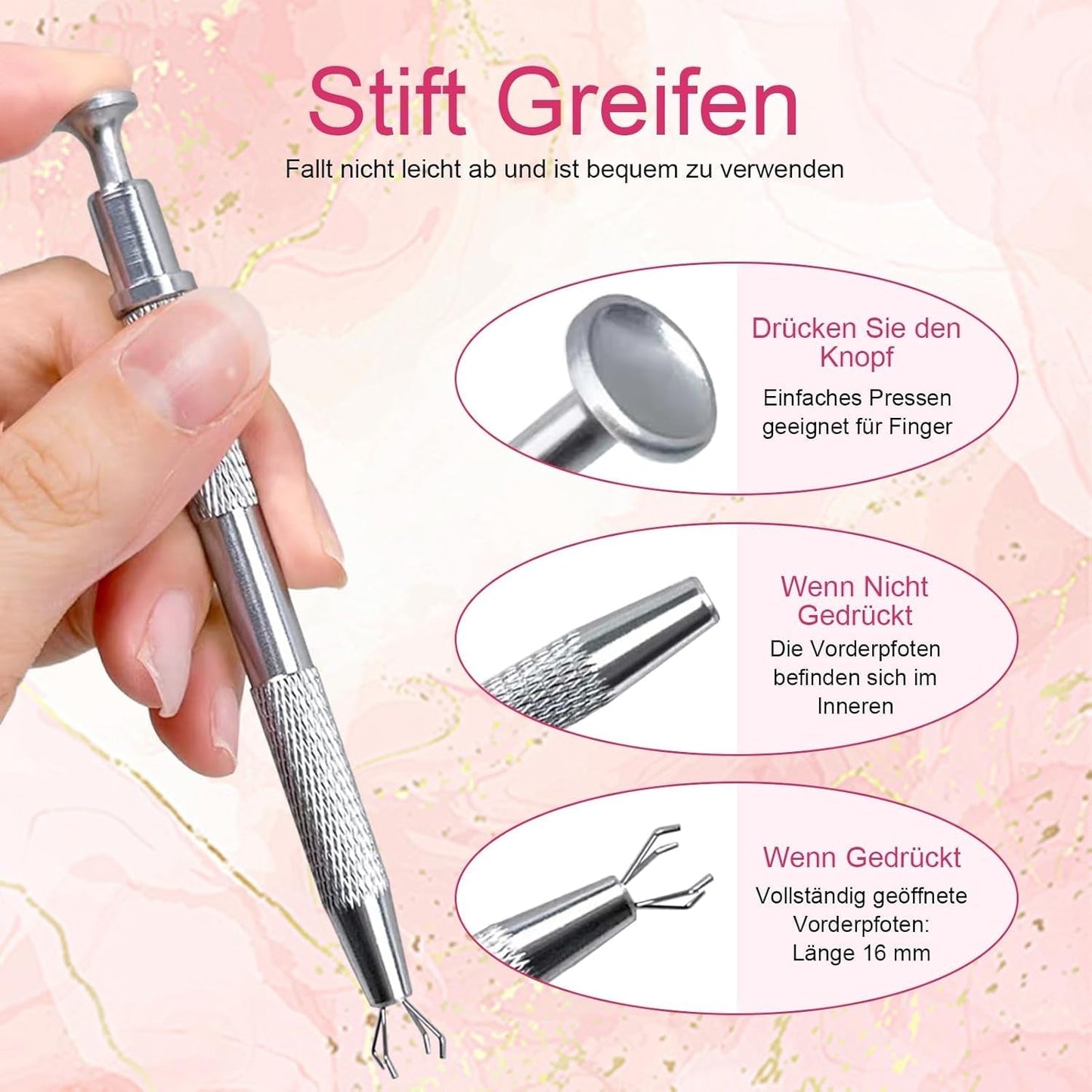 100 Stk Nail Art Schwamm Mit Metallgreifer, Nailart-Zubehör, Baby Boomer, Rendering-Werkzeuge Mit Greifer-Blöcken, Maniküre-Gradient Nail Art Schwamm, For Pinselset, Nägel, Nageldesign-Zubehör