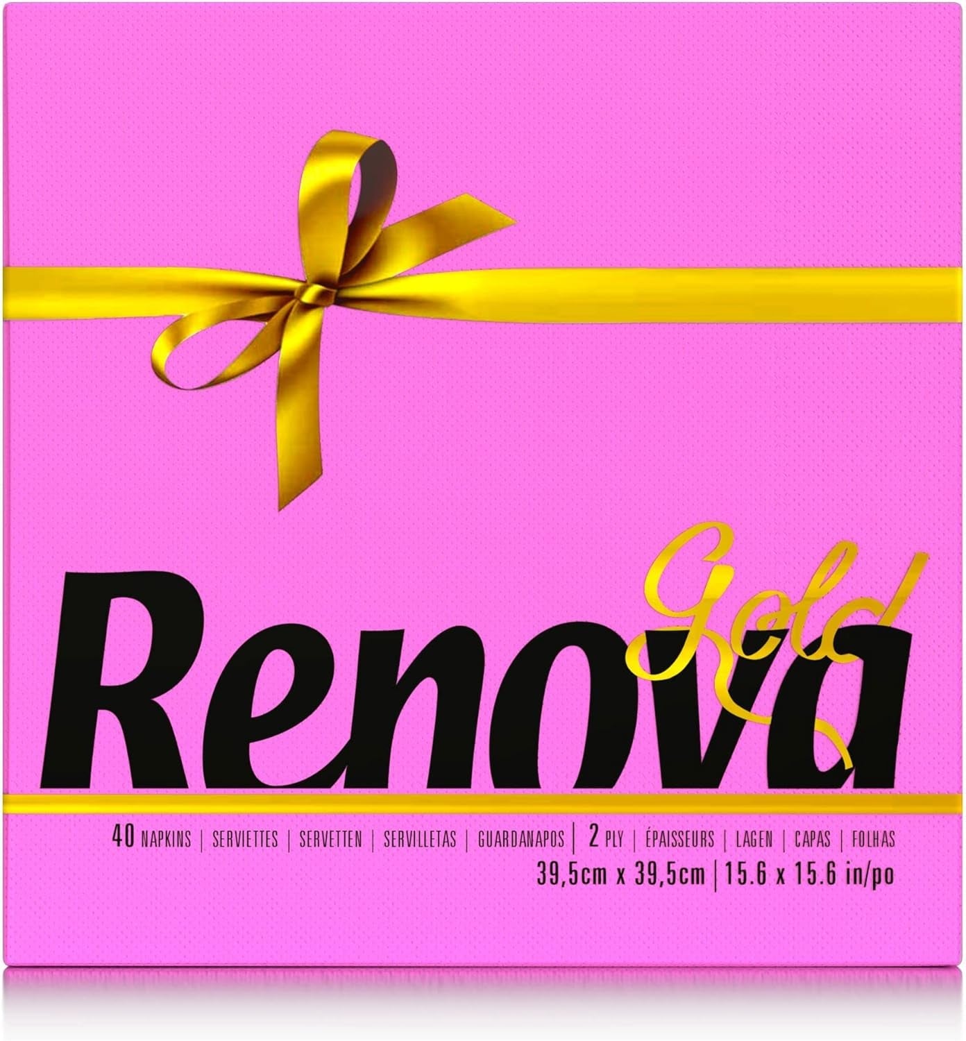 Serviettes en papier Renova, fuchsia, 40 serviettes, grandes, 2 épaisseurs