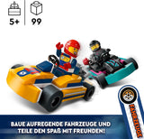LEGO City Go-Karts avec pilotes, ensemble de 2 figurines pilotes et voitures de course, jouet de voitures pour garçons et filles de 5 ans, cadeau amusant pour les enfants 60400 ensembles de construction Besuche den LEGO-Store