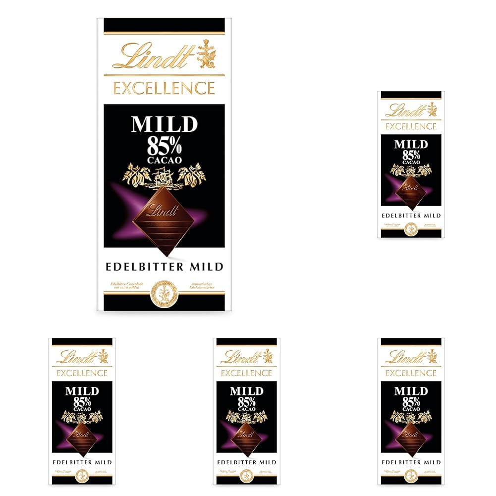 Chocolat Lindt | Barre EXCELLENCE 85% Cacao | 100g | Chocolat Extra Noir | Vegan Chocolate Bar