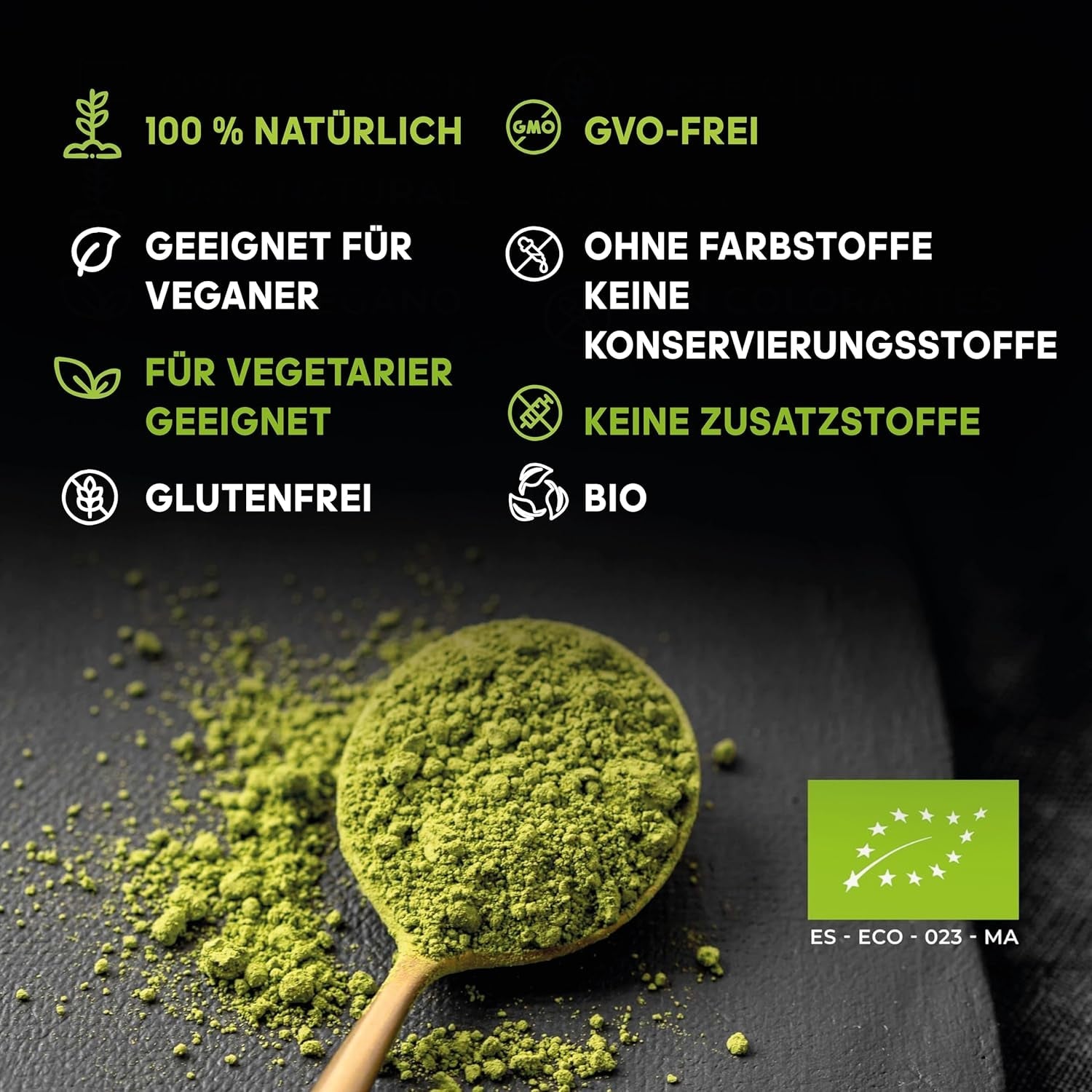 Thé Matcha japonais, qualité premium, en poudre. 100% naturel. Réducteur de thé vert, puissant détoxifiant et antioxydant. Matcha purement cultivé - Origine : Japon (100 g)