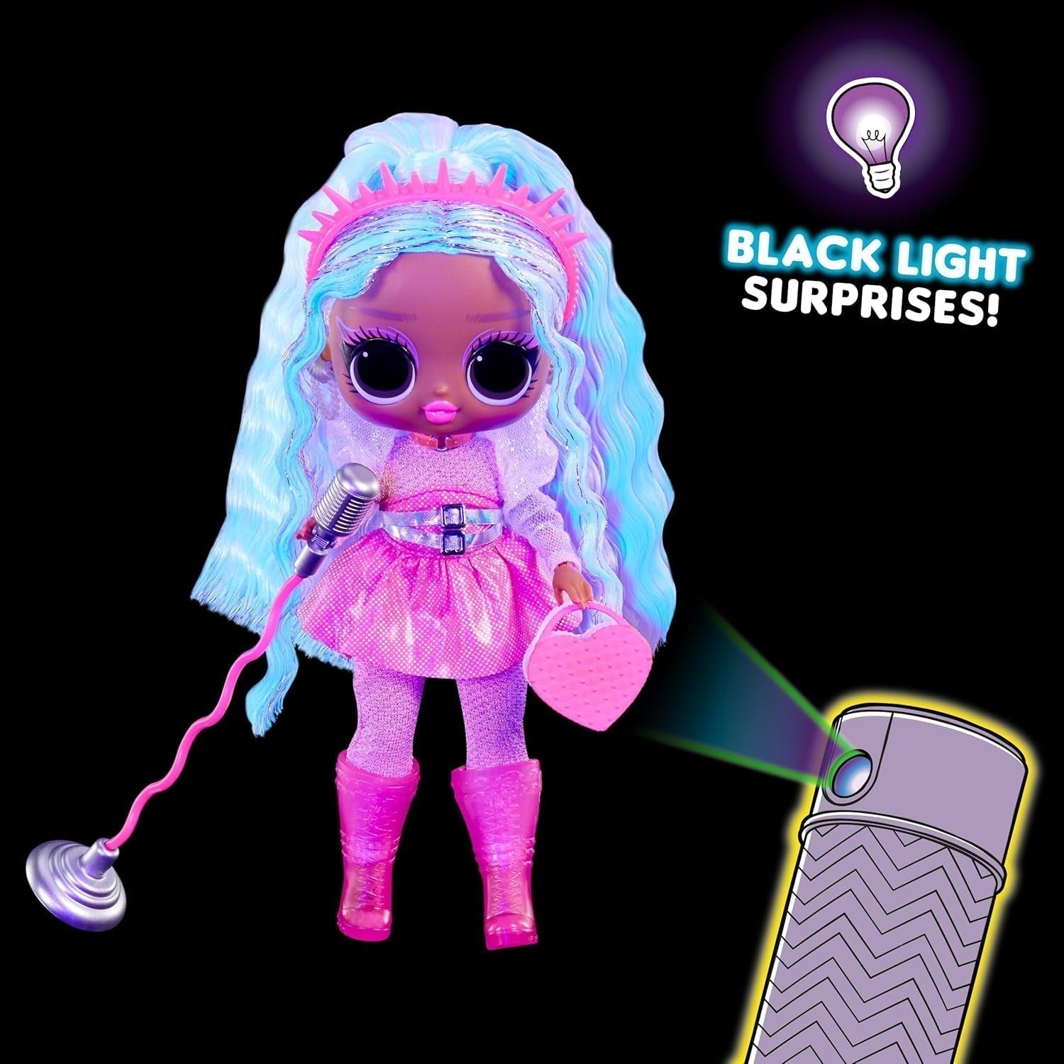 L.O.L. Surprendre! Tweens Neon Pop Stars - Kitty K - 1 poupée mannequin avec surprises rétro-éclairées et plus de 10 tenues et accessoires Pop Star, y compris des micro-bandes rétro, cadeau pour enfants 4+ Naty Shop Dolls