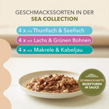 IAMS Delights Sea Collection Nourriture humide pour chats sans céréales - Multipack avec une variété de poissons en sauce, nourriture humide sans céréales pour chats à partir de 1 an, 12 x 85 g