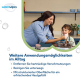 WaterWipes Sensitive+ Lingettes humides pour bébés et tout-petits, 720 unités (paquet de 12), nettoyage 3 en 1, entretien, protection, 99,9 % d'eau, nettoyage texturé, sans parfum
