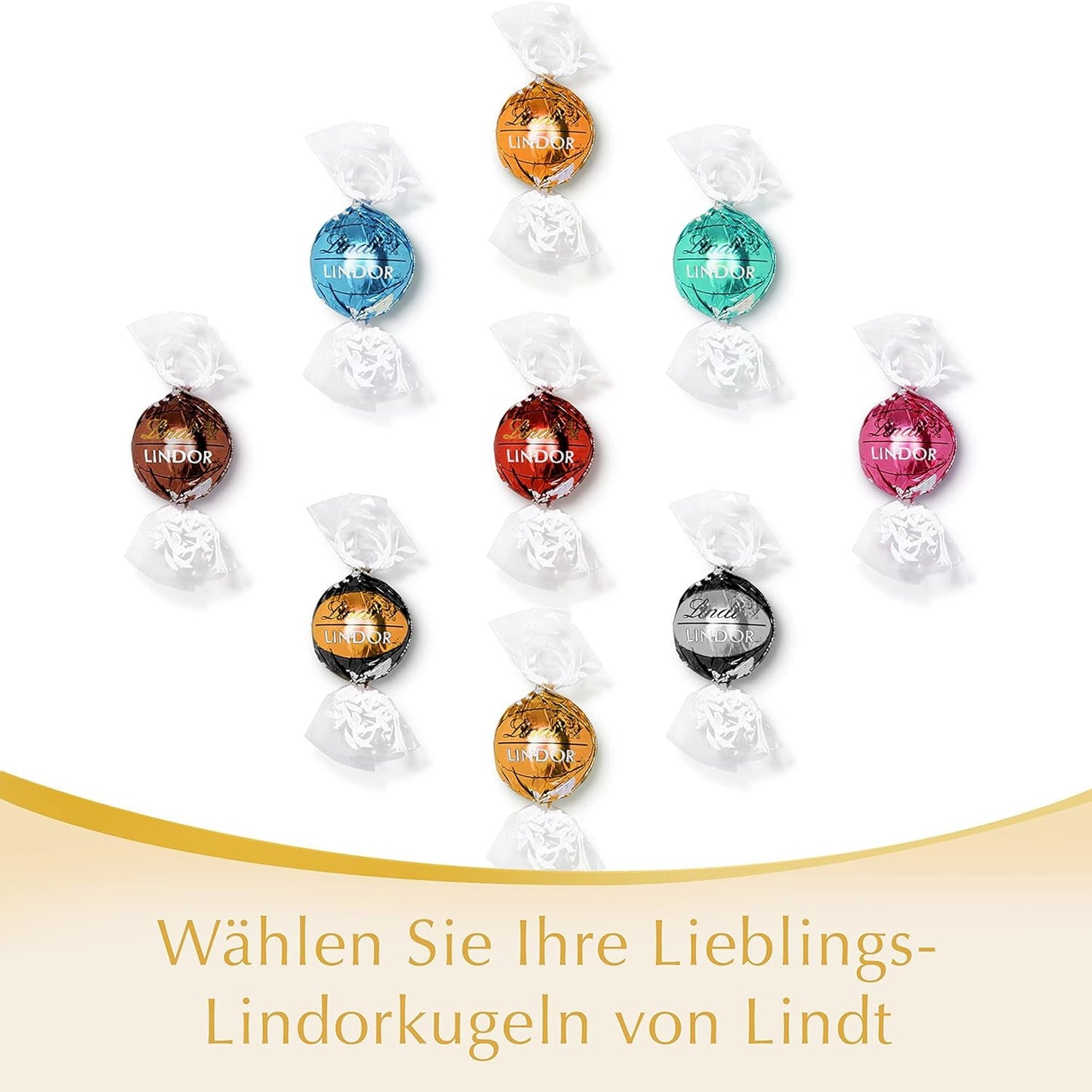 Boules de chocolat blanc Lindt LINDOR | Sachet de 137g | Env. 10 boules de chocolat blanc fourrées fondantes | Coffret cadeau chocolat | Coffret Cadeau Chocolat (Pack de 2)