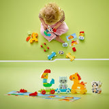 LEGO DUPLO Train animalier, train jouet avec roues, construction et reconstruction créatives de figurines d'animaux, jouet éducatif pour les tout-petits, cadeau d'anniversaire pour les amoureux des animaux, filles et garçons de 1 an et demi 10412 Ensembles de construction Besuche den LEGO-Store