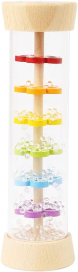 Hochet faiseur de pluie Small Foot "Safari", fascinant jouet sensoriel en bois, pour enfants à partir de 6 mois, 12458 Jucarii Bebe Naty Shop Rainmaker