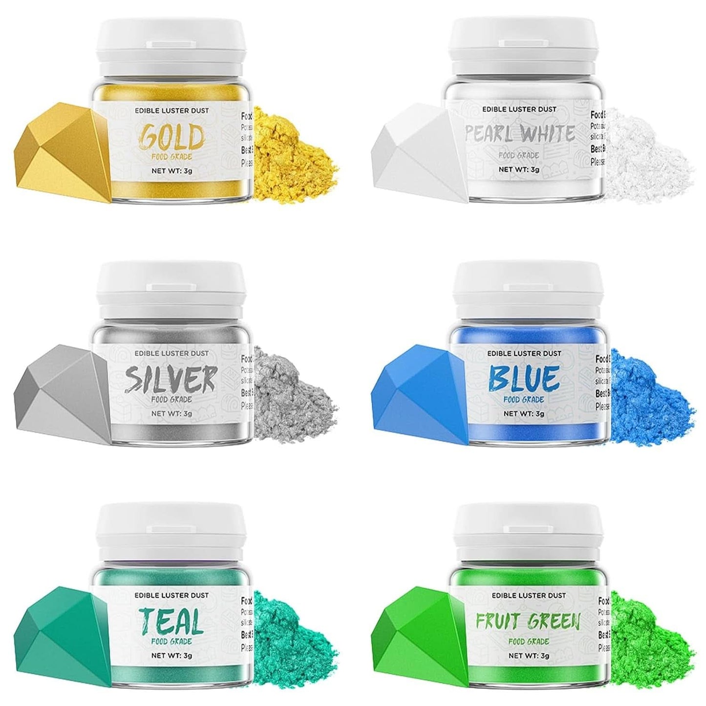 Paillettes comestibles, 3 grammes Naty Shop Cool colours