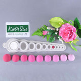 Katy Sue, Moulage d'hémisphères de silicium Diff. Dimensions, Dosage Pâte à sucre, 10 empreintes Cuisine Naty Shop