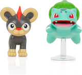 Pokémon PKW3583 - Battle Figure Pack - Leufeo & Bisasam, Figurines officielles détaillées, 5 cm chacune Figurines Naty Shop