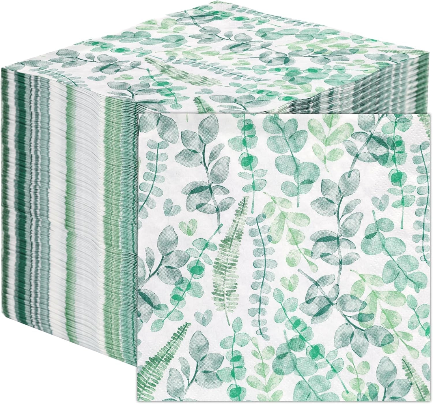 Talking Tables Serviettes jetables en papier doux - Feuilles vertes - Pour mariage ou usage quotidien - Respectueuses de l'environnement, compostables et recyclables - Fabriquées dans l'UE - 2