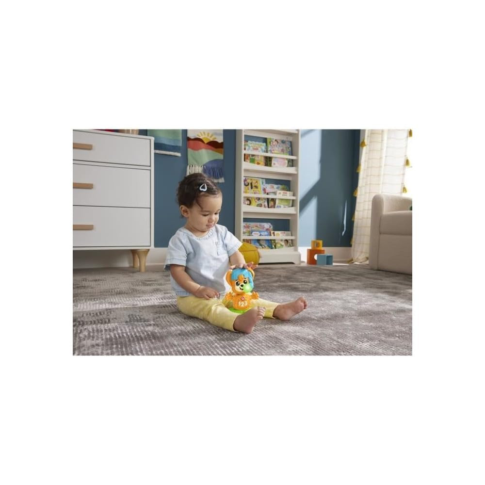 Jouet compteur renard Fisher-Price Sync Squad, jouet pour bébés et tout-petits avec musique et lumières interactives, dès 9 mois, version française, HYK94 Jucarii Bebe Naty Shop