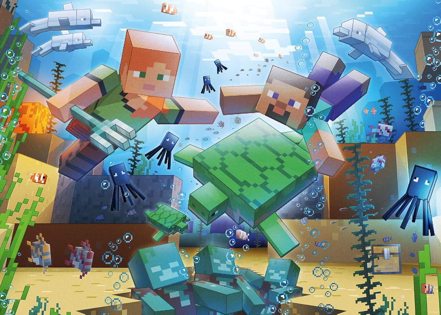 Ravensburger Puzzle 12000421 - Minecraft Mosaic - Puzzle Minecraft 1000 pièces pour adultes et enfants à partir de 14 ans Naty Shop Nouveau design