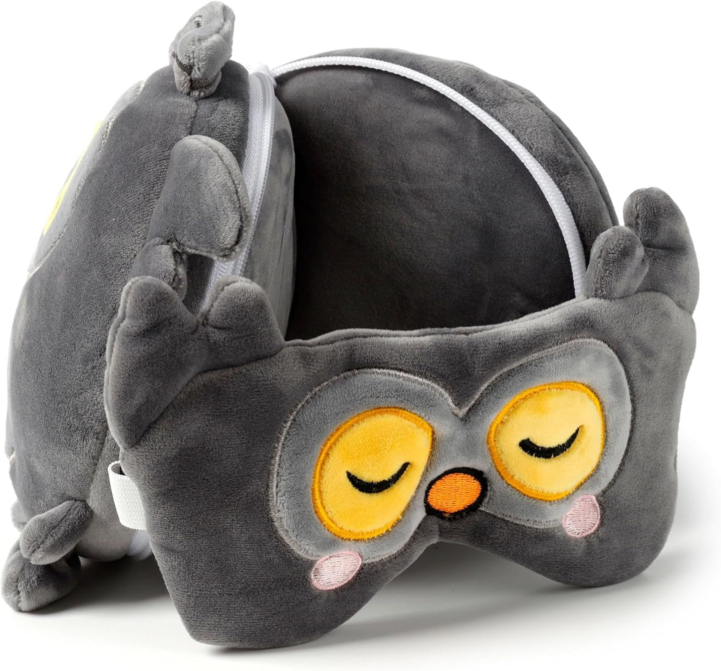 Oreiller de voyage Relaxeazzz Mask - Winston Owl - Oreillers de voyage animaux mignons Naty Shop