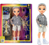 Poupée Rainbow High Fashion - Aidan Russell - Poupée Purple Boy - Tenue à la mode et plus de 10 accessoires de jeu colorés - Pour collectionneurs et enfants de 4 à 12 ans