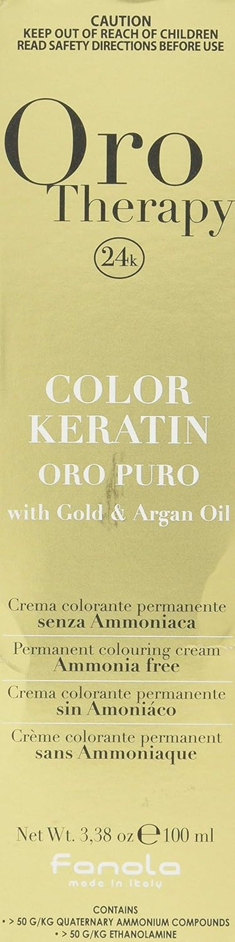 Fanola Oro Therapy Color Keratin 5.0 100ml Teinture capillaire Naty Shop 10 Blond platine