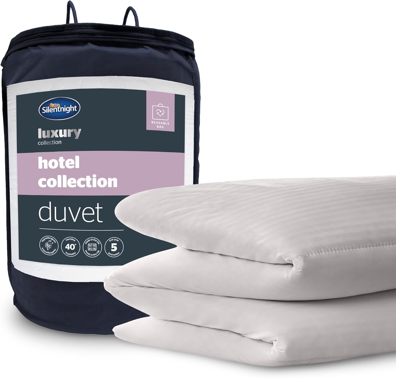 Couette Silentnight Hotel Collection 10,5 Tog - lit double, polyester, blanc Couettes et couettes Naty Shop Lit double 10,5 Tog