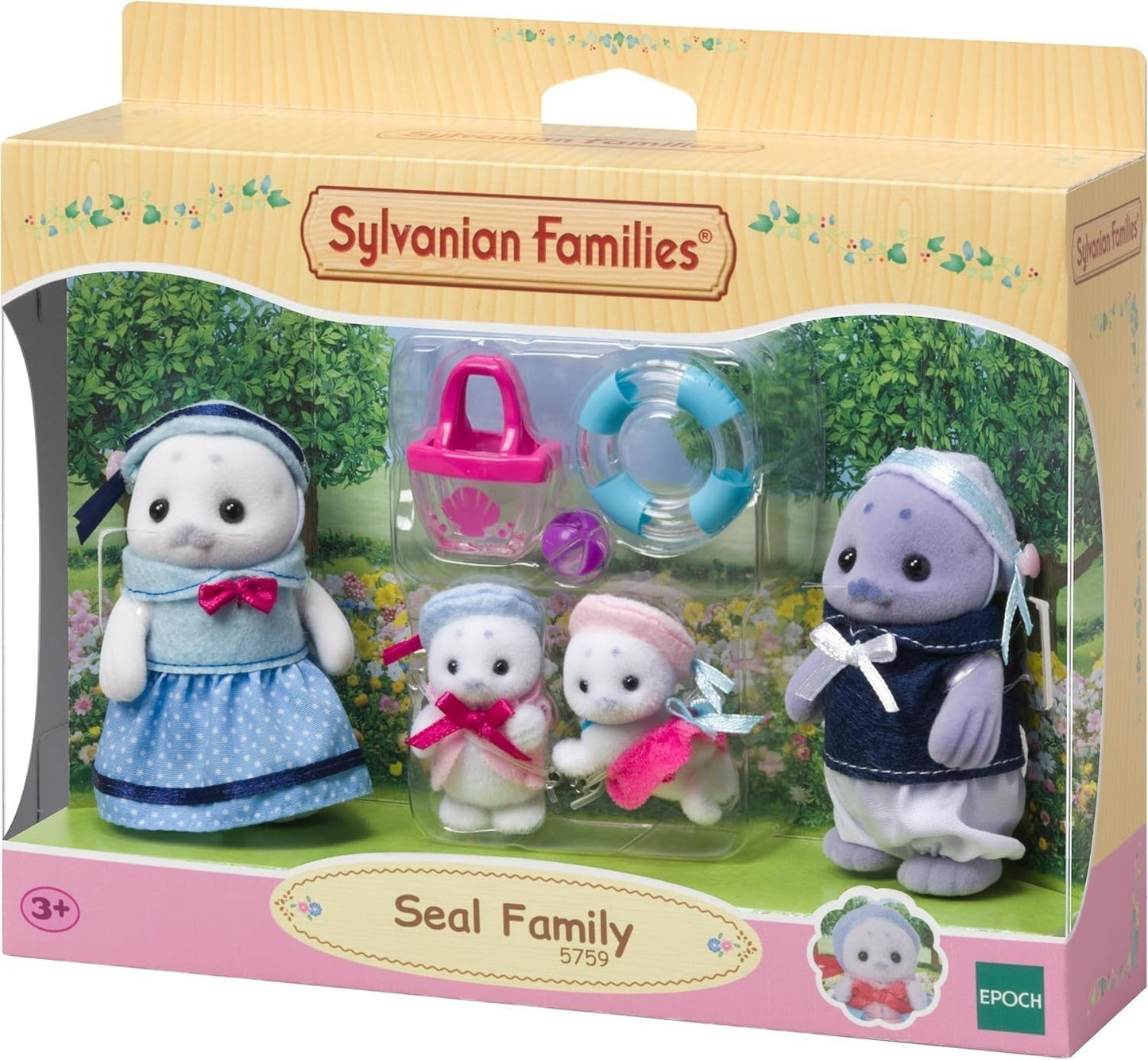 Sylvanian Families - 5759 Figurine animale de la famille des phoques, jouet détaillé pour les 3 ans et plus Naty Shop Dolls Titre par défaut