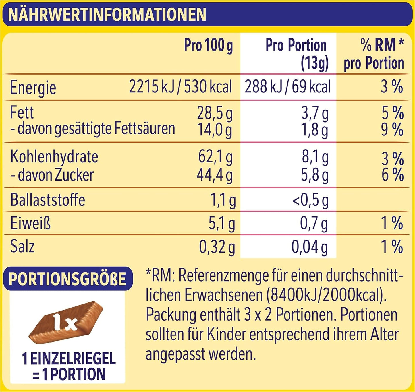 Nestlé Crunchy Waffle Délicieuse barre de gaufres au chocolat au lait Multi Pack 1 paquet (3x26g chacun)