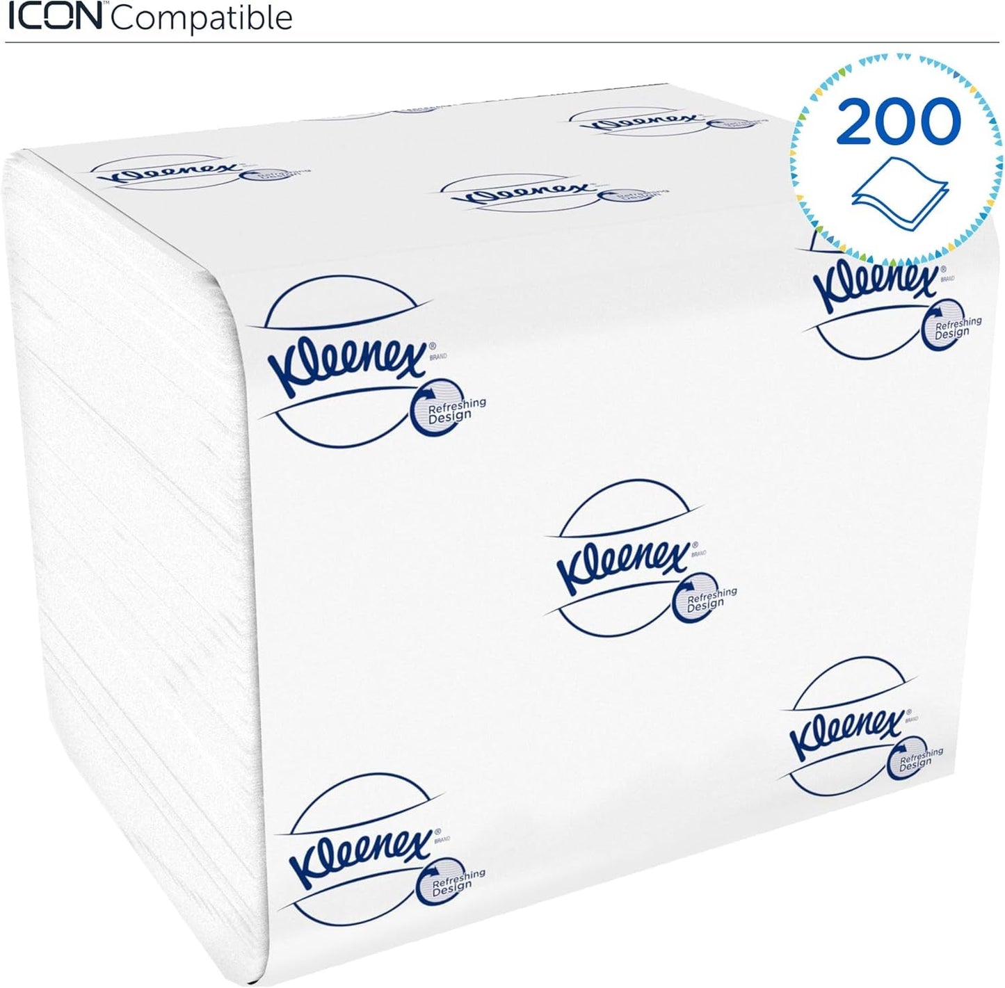 Kleenex Papier toilette à feuille unique 8408, papier toilette 2 épaisseurs en paquets en vrac, fabriqué à partir de papier certifié Fsc, 36 paquets x 200 feuilles (7 200 feuilles)