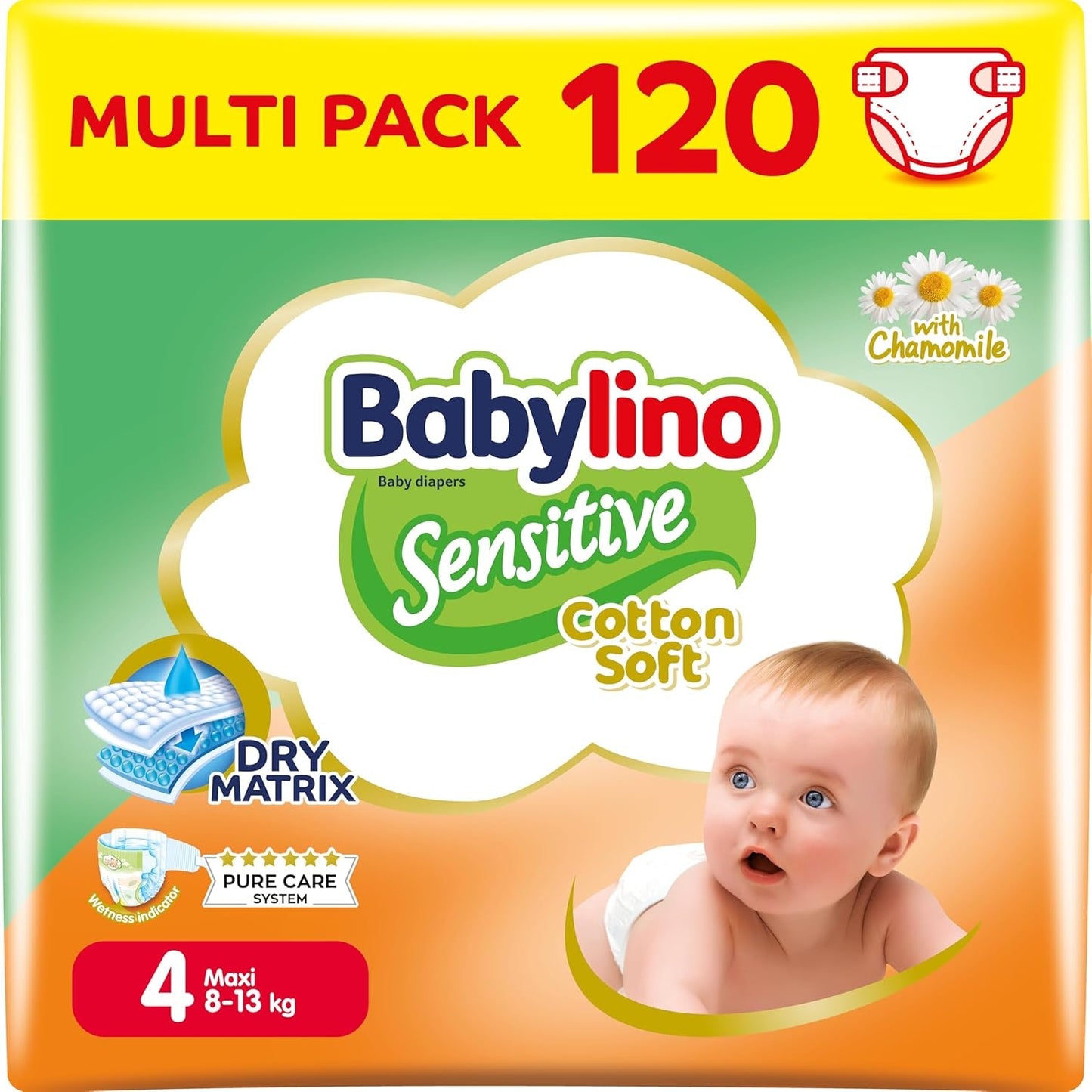 Couches bébé Sensitive taille 4, Maxi (8-13 kg), 20 pièces