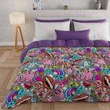 PETTI Artigiani Italiani - Couette d'hiver, Couette d'hiver, Couette simple, Double face, Impression monochrome et numérique, microfibre 100% hypoallergénique, Fabriqué en Italie