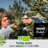 ORIGEENS BIO YERBA MATE À LA MENTHE ET CITRON 200 G - Fraîcheur I Yerba Mate Bio non torréfiée, feuilles, sans tiges ni poussière