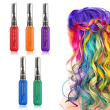 Teinture capillaire temporaire pour enfants, 5 couleurs, Mascara lavable, craie pour Salon de coiffure, boutique Naty