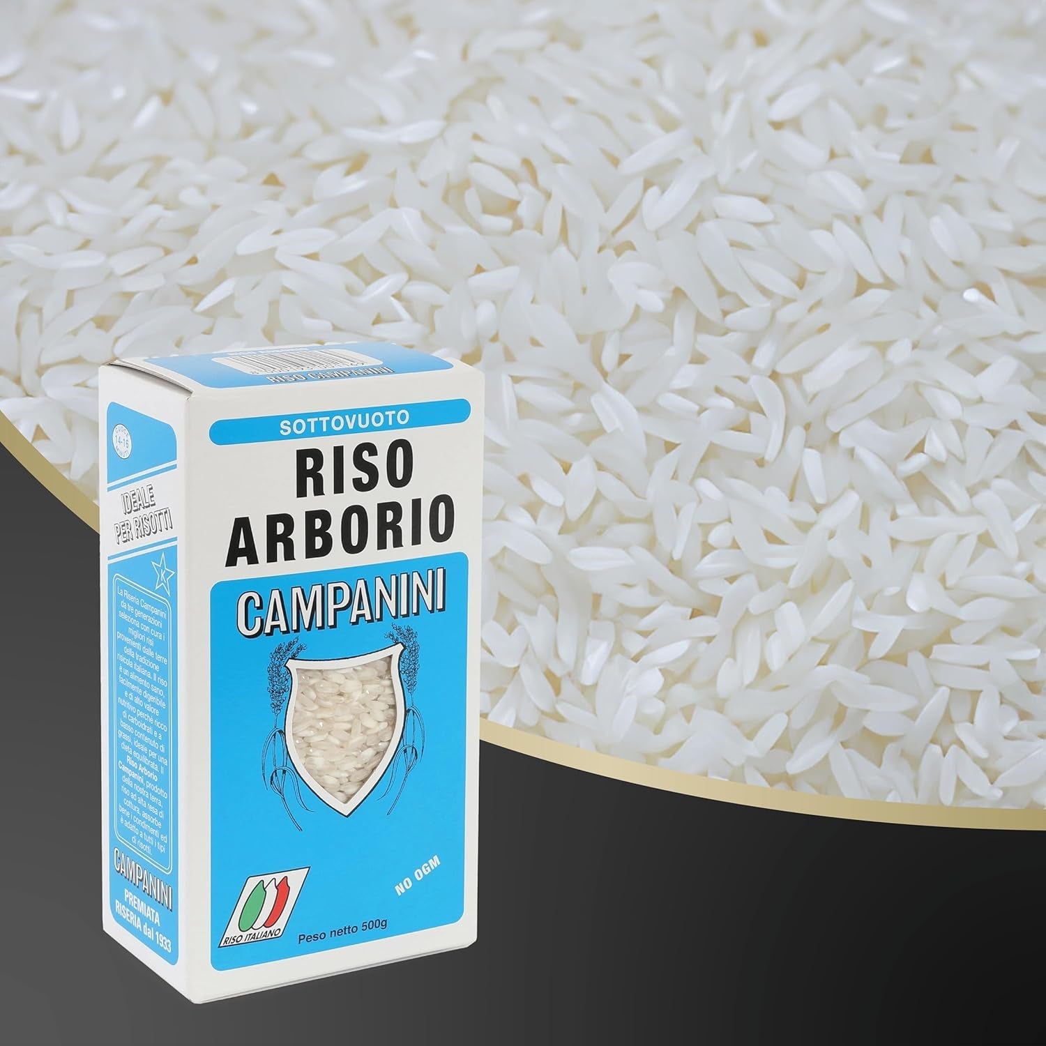 ‎Risera Campanini Risotto 500 g – Risotto italien, Riz Arborio Riso, Risotto crémeux