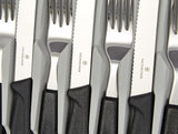 Victorinox Swiss Classic, Profi Tafelbesteck, 12-Teilig, Extra Scharfe Klinge, Wellenschliff, 11 cm, Rostfreier Stahl, Schwarz Kitchen Naty Shop
