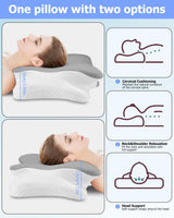Oreiller orthopédique, oreiller de soutien latéral, oreiller de soutien du cou, oreiller pour douleurs cervicales, oreiller en mousse à mémoire de forme, oreiller ergonomique, pour le soutien latéral du dos et du ventre - Oreillers orthopédiques cervicaux en forme de papillon Naty Shop