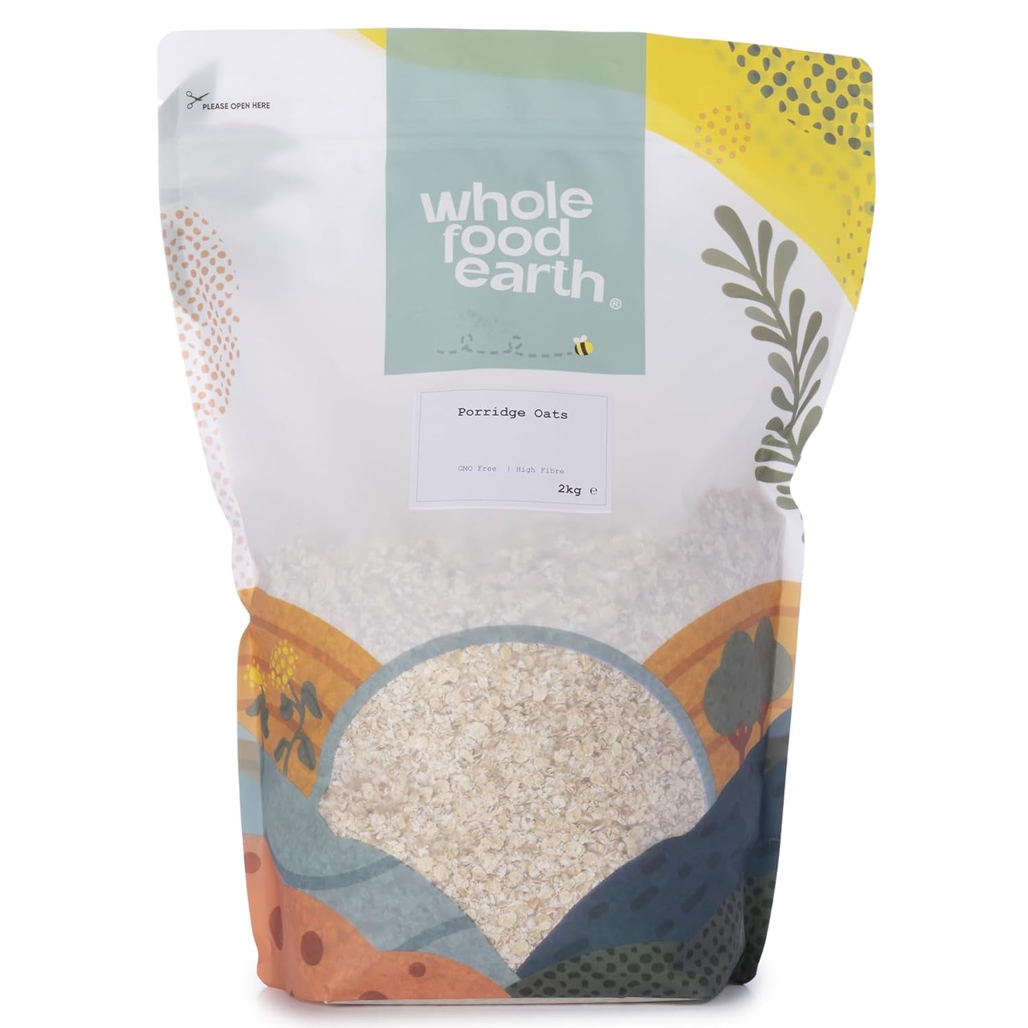 Gruau Wholefood Earth 2 kg | Sans OGM | Riche en fibres