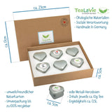 Tealavie Coffret cadeau de 6 thés aux fruits (60 g) Coffret d'échantillons Coffret cadeau de remerciement Idées cadeaux pour femmes collègues Fête des Mères 2024