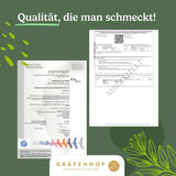 Thé Yerba Mate biologique L'original 1 kg de thé maté en vrac à haute teneur en caféine, non torréfié, séché à l'air, testé en laboratoire, feuilles de maté emballées en Allemagne, qualité supérieure Gräfenhof