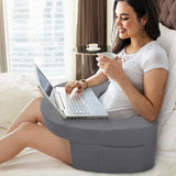 Oreiller de lecture pour lit et canapé, oreiller de jeu, oreiller pour ordinateur portable, oreiller de jeu avec accoudoirs et poche latérale, pour adultes jouant, lisant, regardant la télévision, jouant sur le canapé