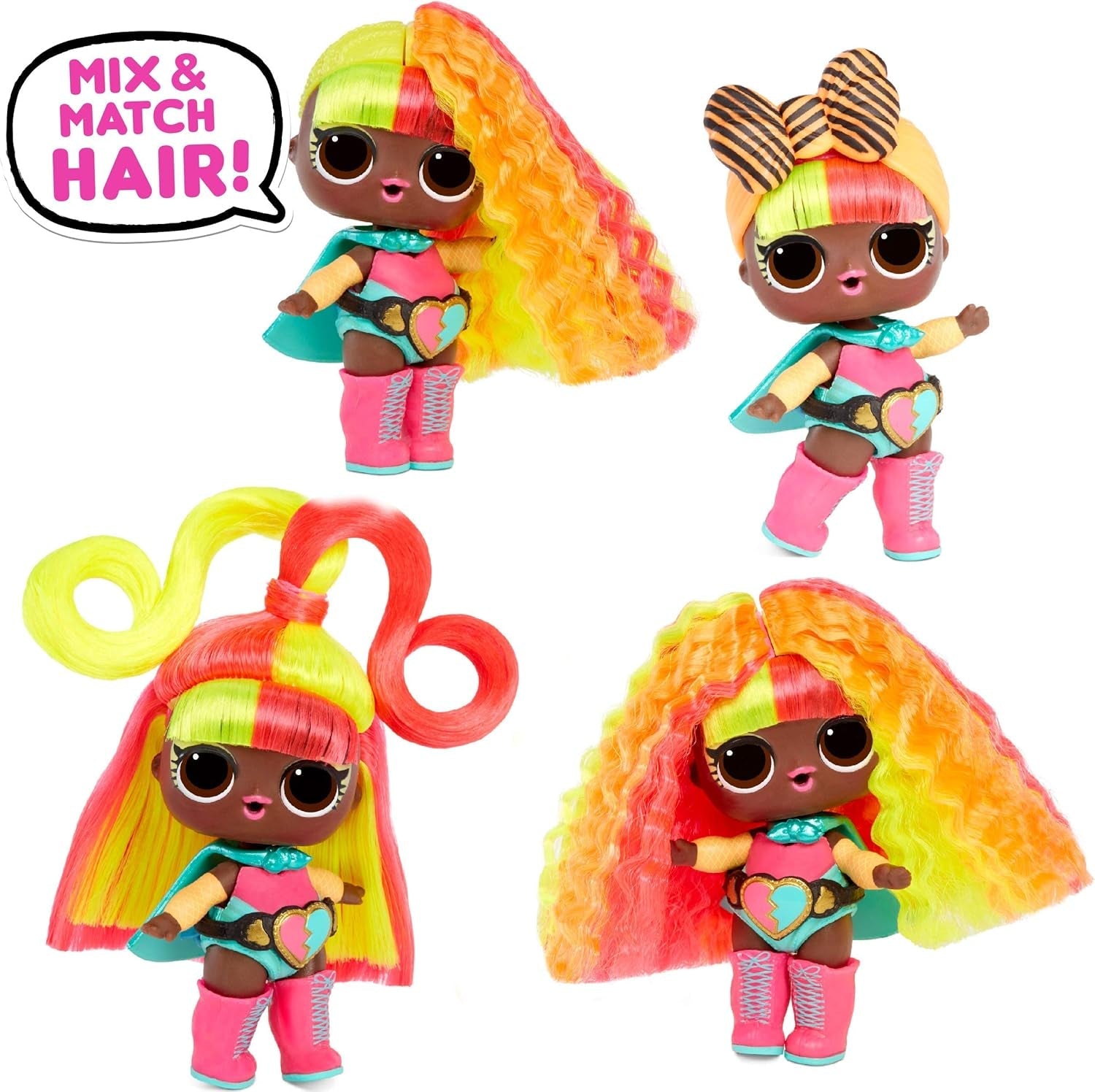 Poupées à collectionner LOL Surprise pour filles - Avec 15 surprises et coiffures différentes - #Hairvibes Dolls
